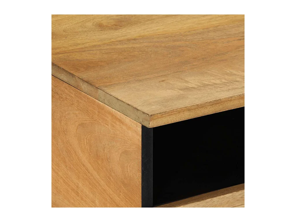 Mesas de centro apilables | Mesitas auxiliares 3 piezas madera de ingeniería negro SHL3790