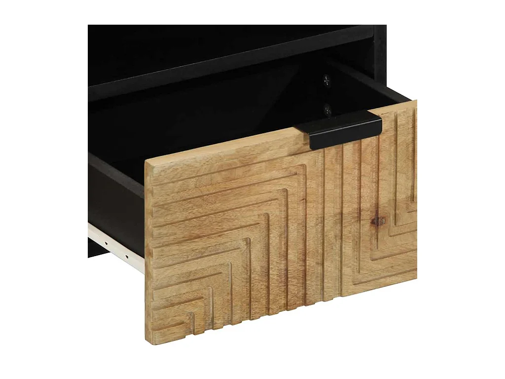 Mesas de centro apilables | Mesitas auxiliares 3 piezas madera de ingeniería negro SHL3790