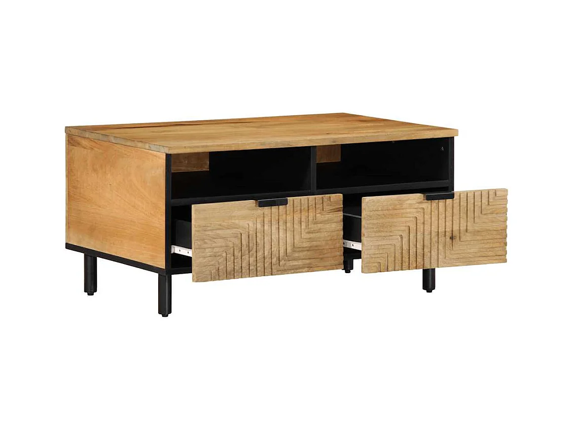 Table basse salon-Table d'appoint marron 80x54x40 cm bois massif de manguier SHL29729