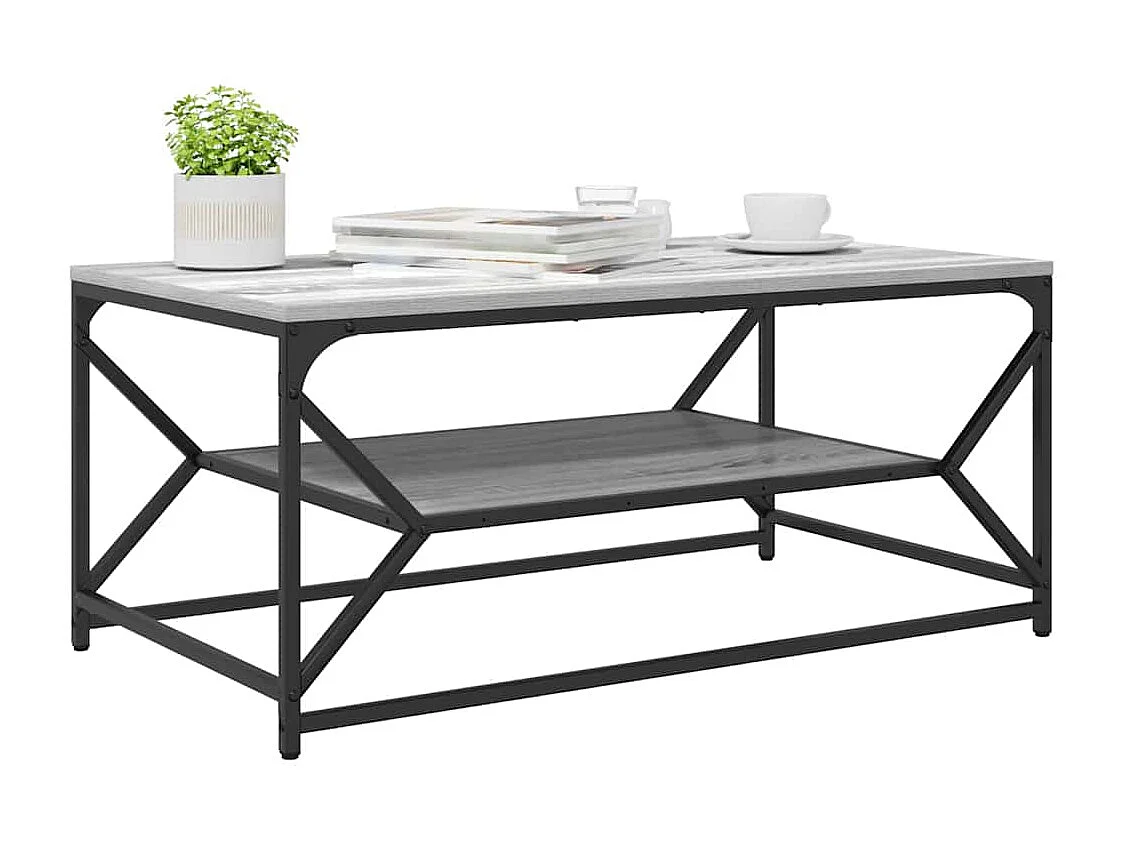 Couchtisch-Wohnzimmertisch-Beistelltische Graues Sonoma 90x50x40 cm SHL87488