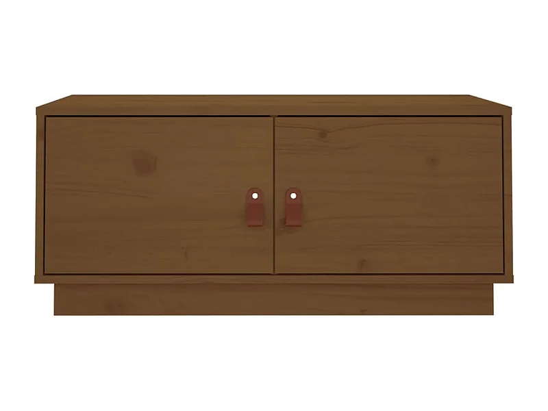 Mesa de centro | Mesa auxiliar madera contrachapada negro 90x49x45 cm SHL474843