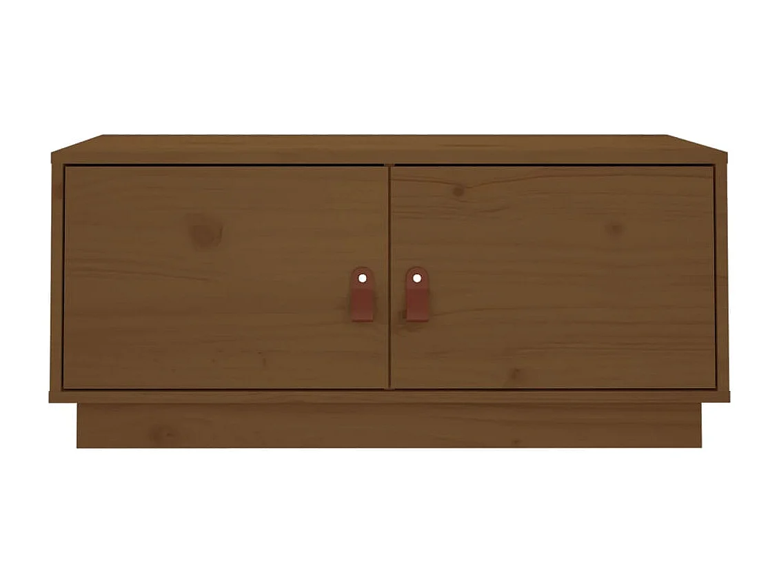 Mesa de centro | Mesa auxiliar madera contrachapada negro 90x49x45 cm SHL474843