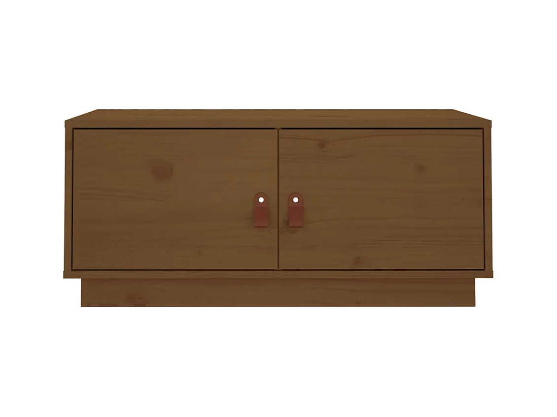 Table basse salon-Table d'appoint Marron miel 80x50x35 cm Bois massif de pin SHL5982