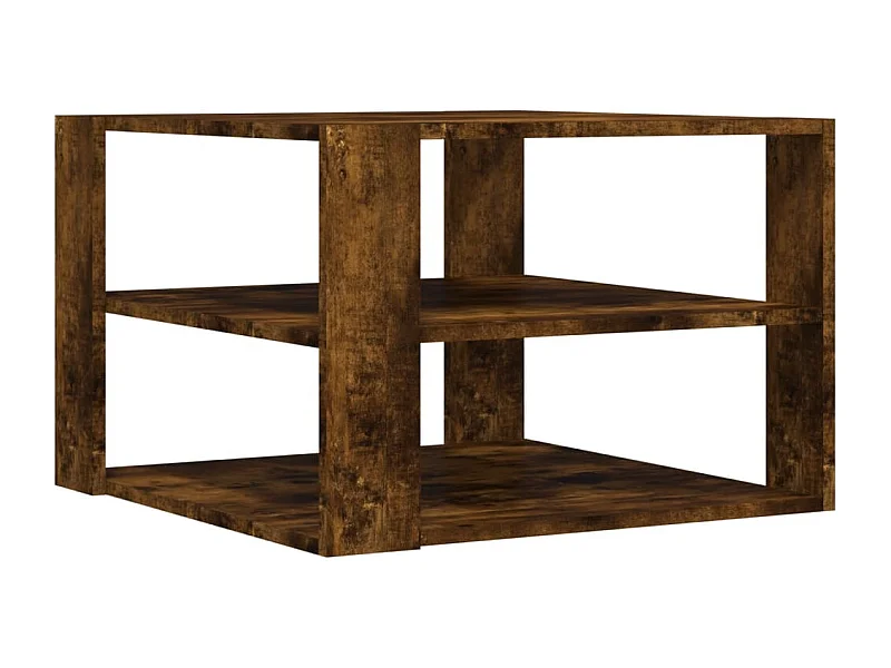 Couchtisch-Wohnzimmertisch-Beistelltische Räuchereiche 58x58x40 cm Holzwerkstoff SHL19730