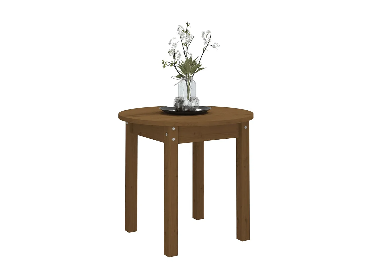 Table basse salon-Table d'appoint Marron miel Ø 45x40 cm Bois massif de pin SHL21964