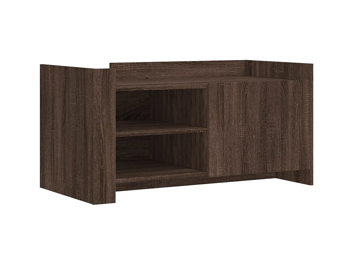 Table basse salon-Table d'appoint chêne marron 100x50x50 cm bois d'ingénierie SHL10509