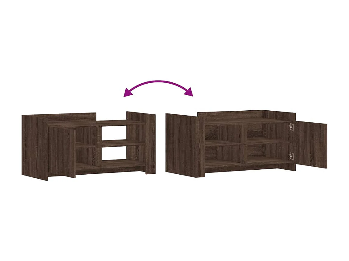 Couchtisch-Wohnzimmertisch-Beistelltische Braun Eichen-Optik 100x50x50 cm Holzwerkstoff SHL25075
