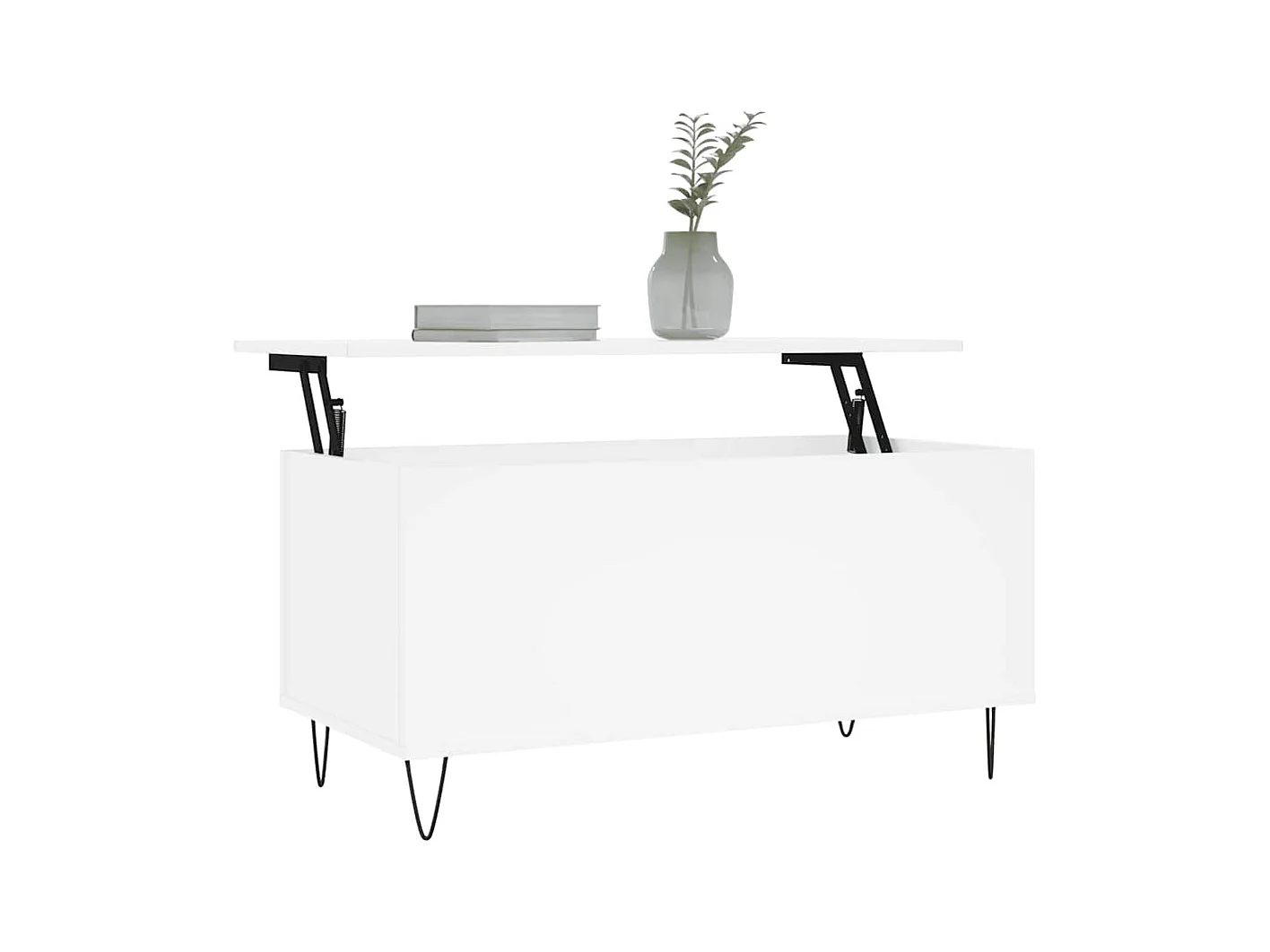 Mesa de centro | Mesa auxiliar superficie de vidrio acero 98,5x50x45 cm SHL3528