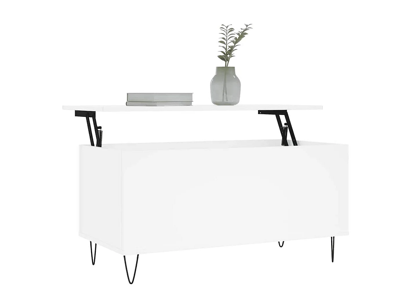 Mesa de centro | Mesa auxiliar superficie de vidrio acero 98,5x50x45 cm SHL3528