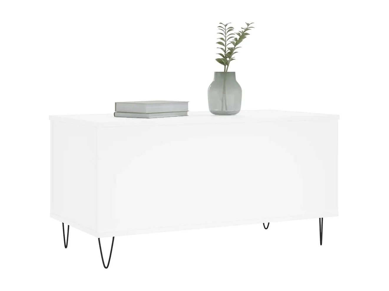 Mesa de centro | Mesa auxiliar superficie de vidrio acero 98,5x50x45 cm SHL3528
