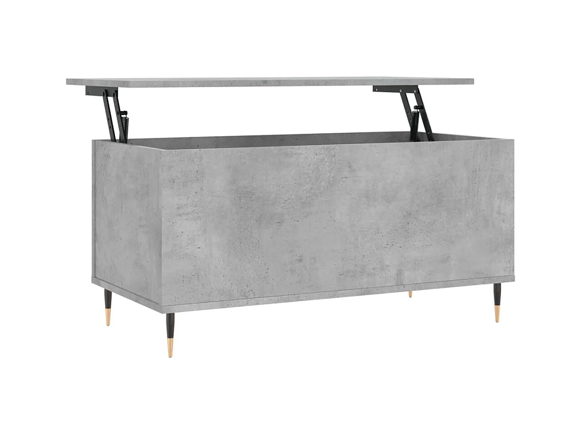 Table basse salon-Table d'appoint Gris béton 90x44,5x45 cm Bois d'ingénierie SHL97146