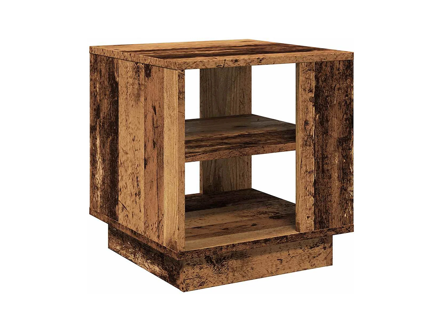 Table basse salon-Table à thé avec rangement vieux bois 40x40x43 cm bois d'ingénierie SHL62999