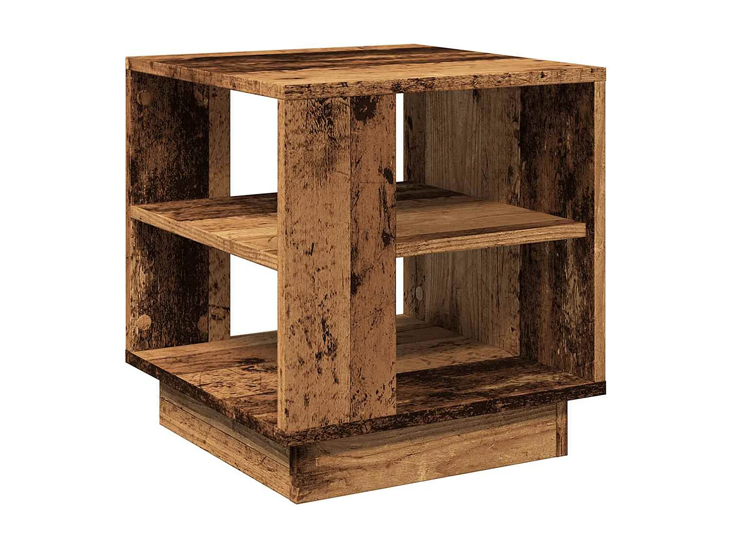 Couchtisch-Wohnzimmertisch-Beistelltische Altholz-Optik 40x40x43 cm Holzwerkstoff SHL73023