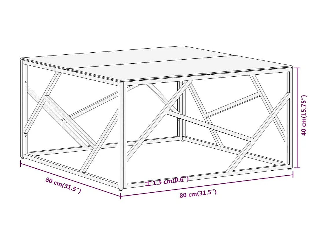 Mesa de centro | Mesa auxiliar con cajones blanca 70,5x70x40 cm SHL2170