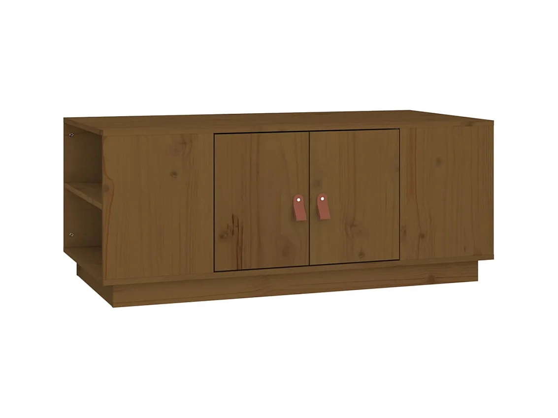 Table basse salon-Table d'appoint Marron miel 100x50x41 cm Bois massif de pin SHL42825