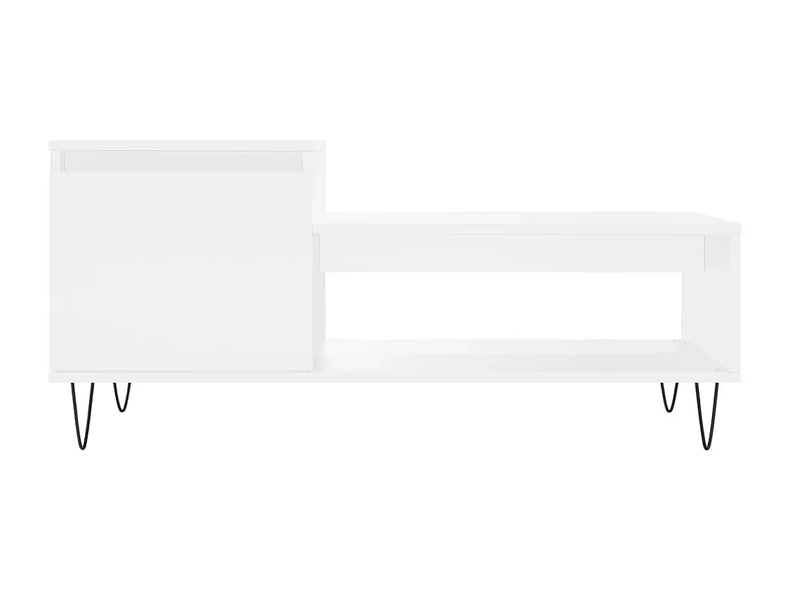 Couchtisch-Wohnzimmertisch-Beistelltische Weiß 100x50x45 cm Holzwerkstoff SHL49335