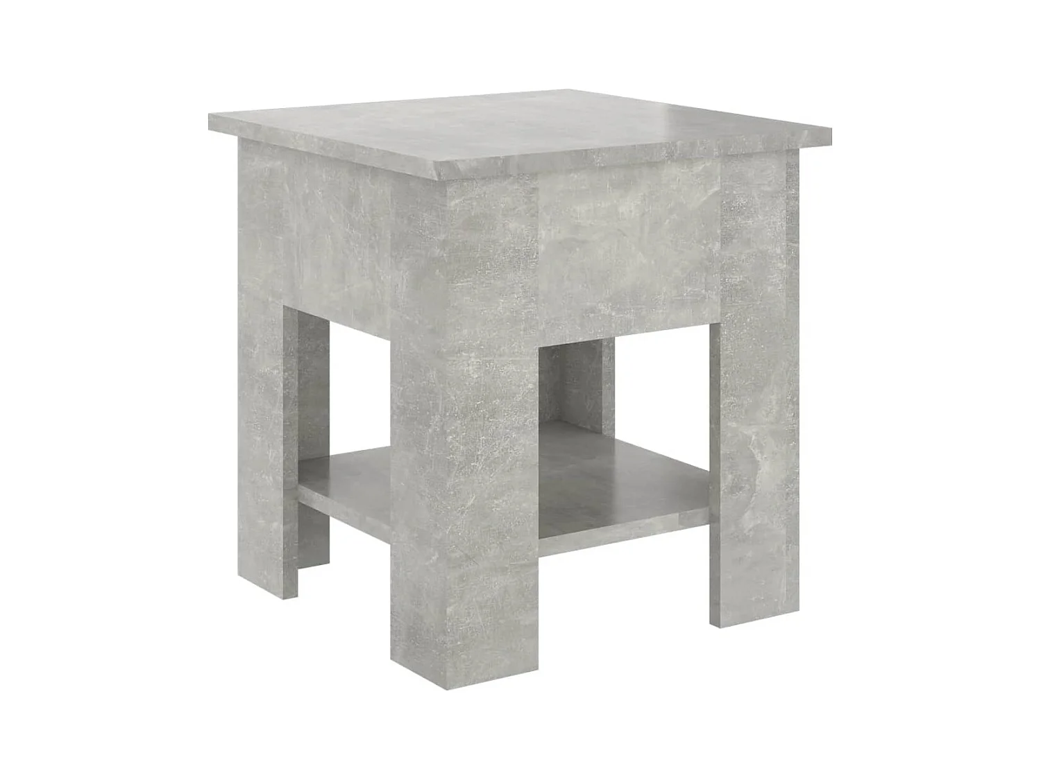 Mesa de centro | Mesa auxiliar de madera maciza de pino gris Ø52,5x45 cm SHL865044