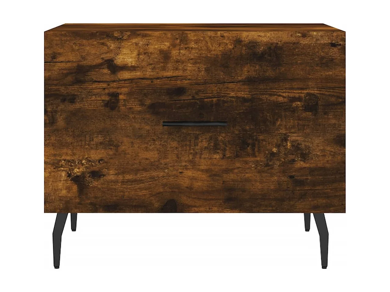 Lot de 2 Tables basses-Tables d'appoint chêne fumé 50x50x40 cm bois d'ingénierie SHL23041