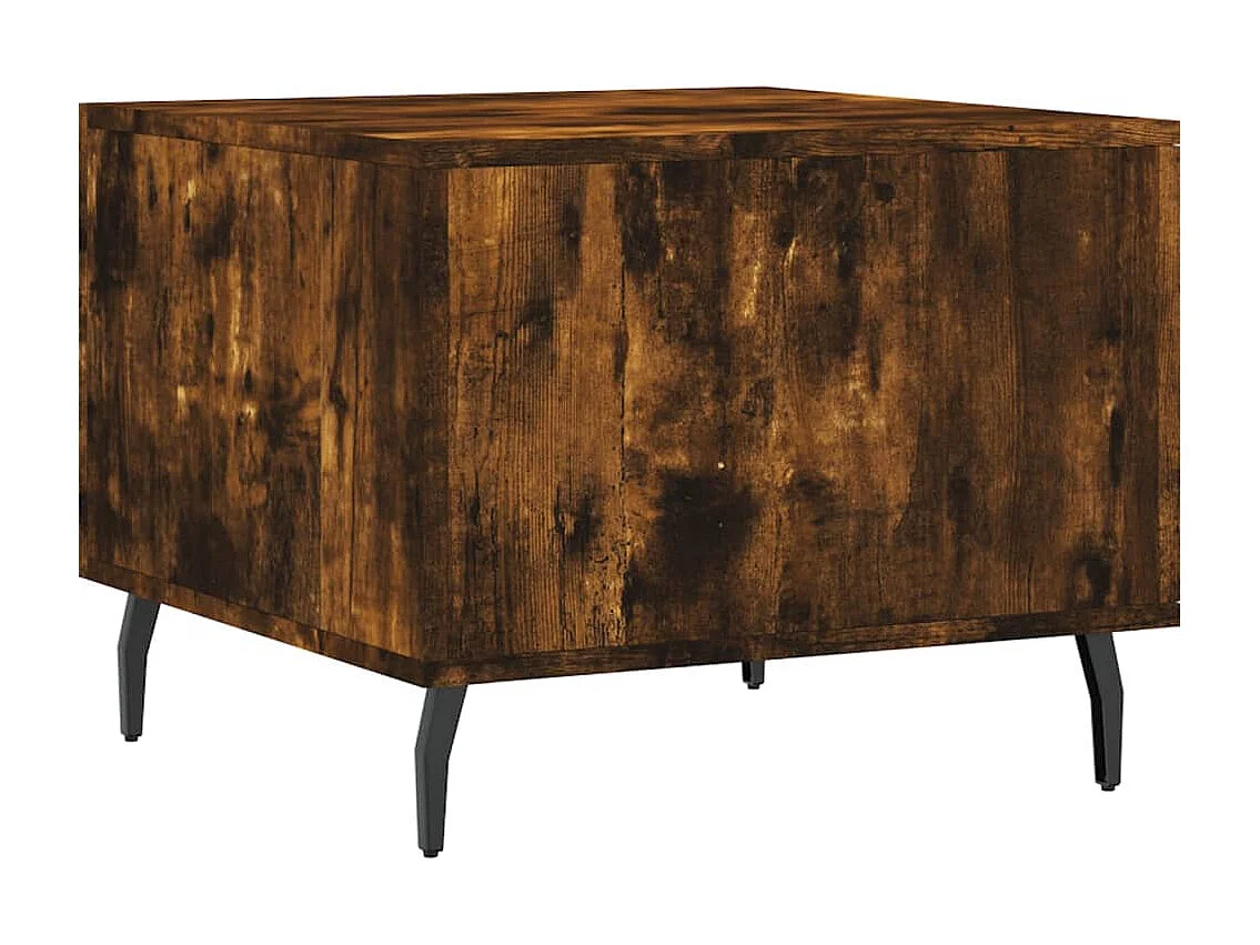 Lot de 2 Tables basses-Tables d'appoint chêne fumé 50x50x40 cm bois d'ingénierie SHL23041