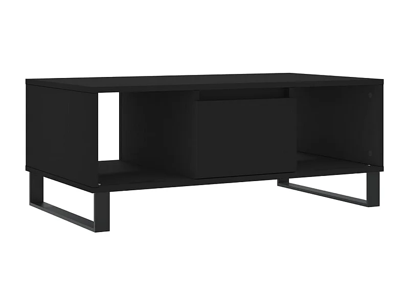 Mesa de centro | Mesa auxiliar madera ingeniería metal roble humo 100x50x45 cm SHL4397