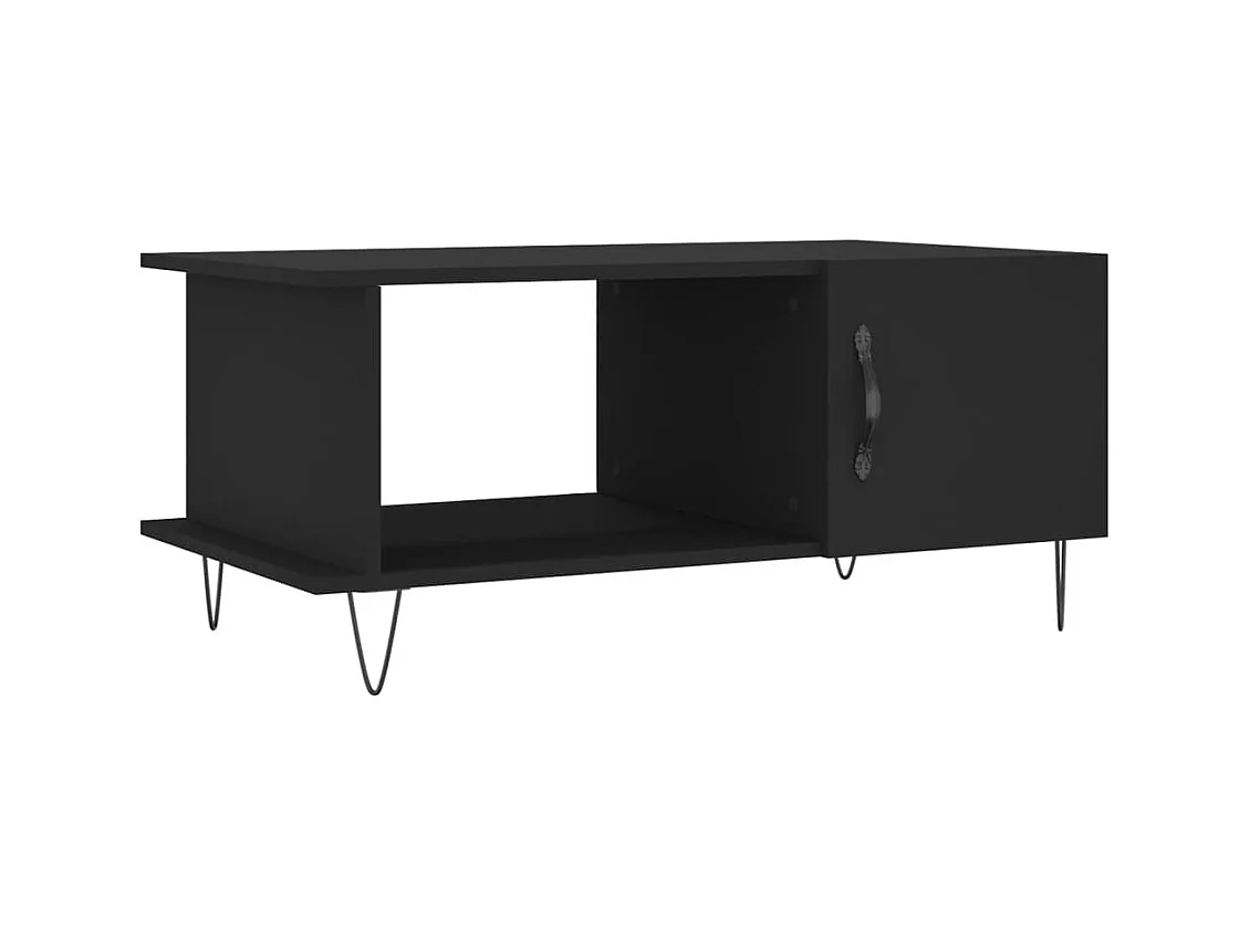 Table basse salon-Table d'appoint noir 90x50x40 cm bois d'ingénierie SHL74015