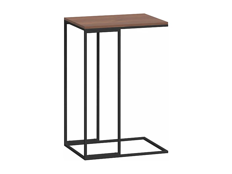 Mesa de centro | Mesa de apoio 40x30x59 cm derivados de madeira preto