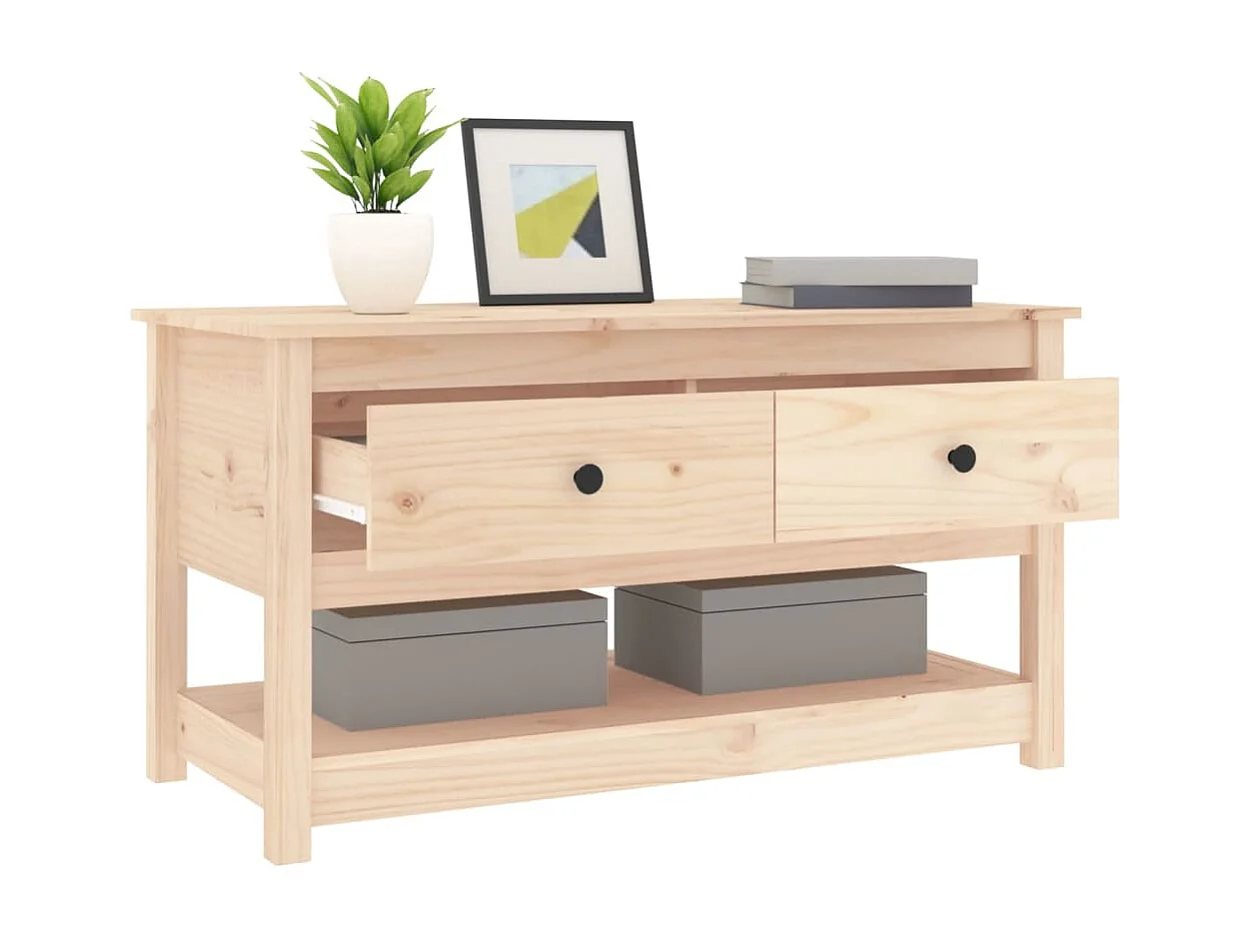 Couchtisch-Wohnzimmertisch-Beistelltische 102x49x55 cm Massivholz Kiefer SHL98738