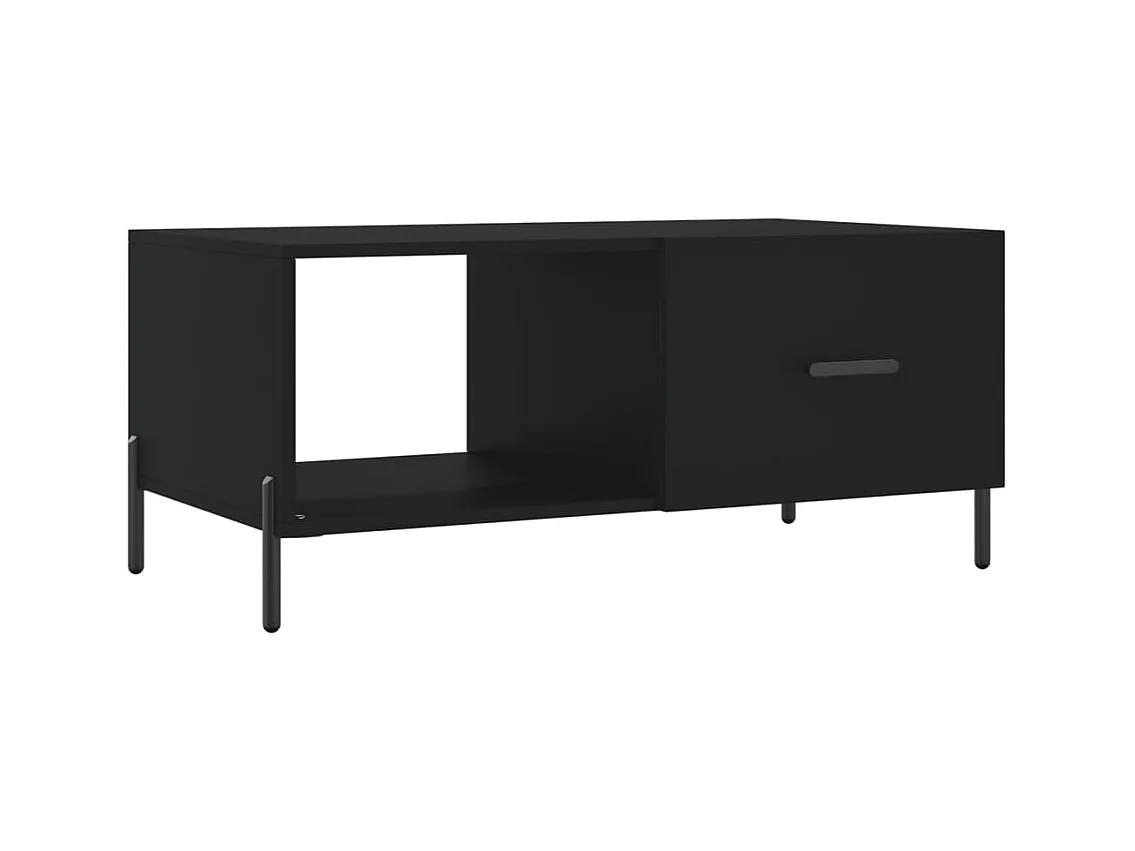 Table basse salon-Table d'appoint noir 90x50x40 cm bois d'ingénierie SHL48058