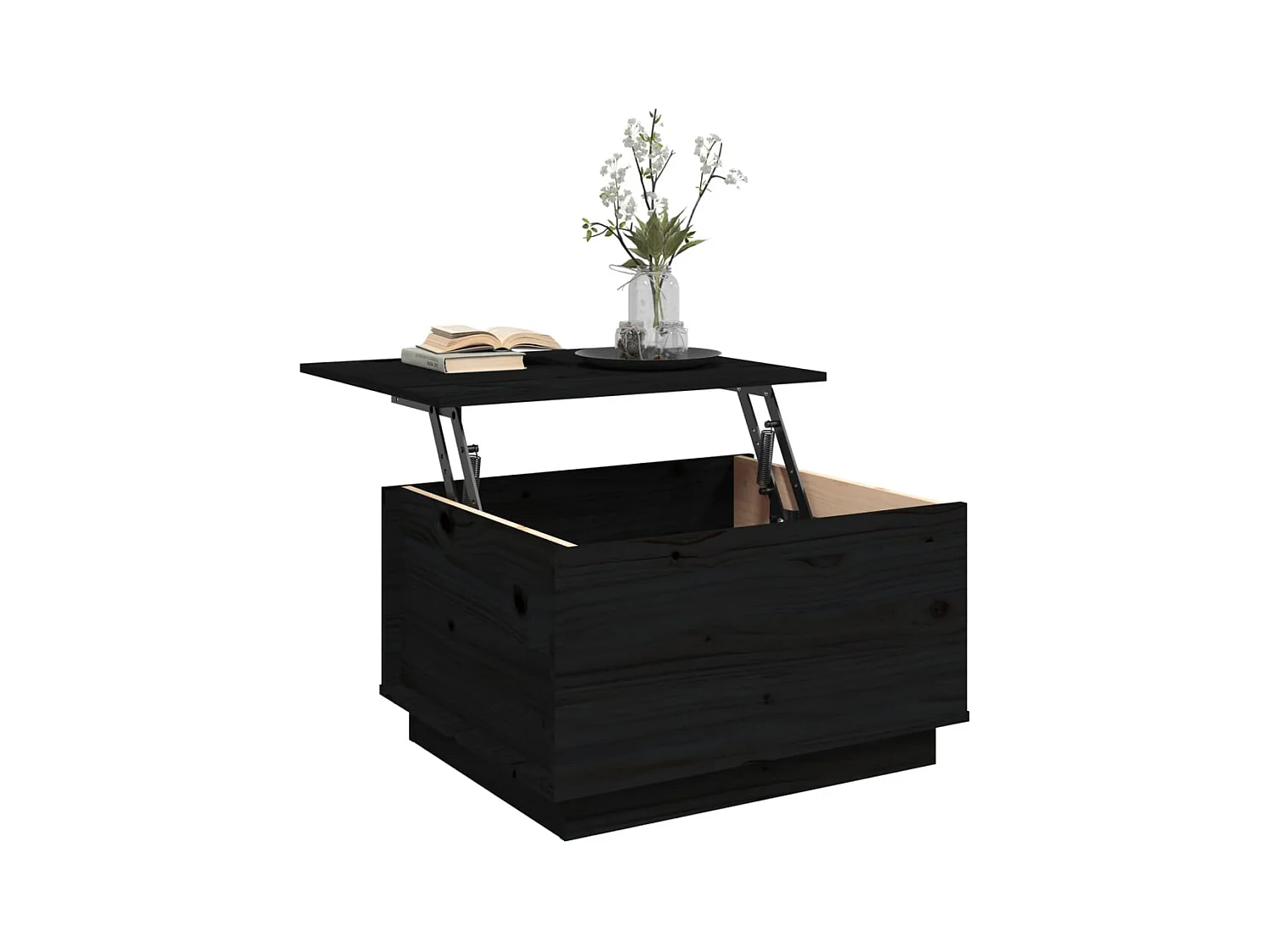 Mesa de centro | Mesa auxiliar madera contrachapada blanco brillo 90x50x40 cm SHL226603