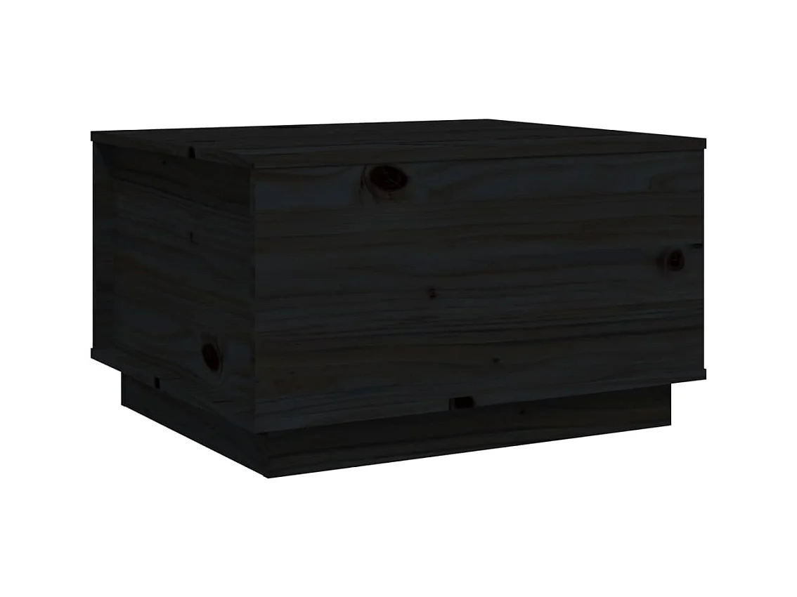 Table basse salon-Table d'appoint Noir 60x50x35 cm Bois massif de pin SHL189