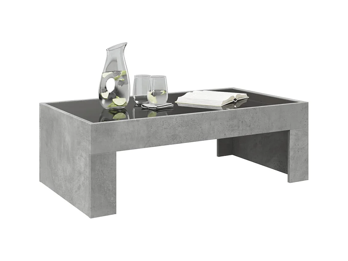 Mesa de centro-Mesa auxiliar madera de ingeniería blanco brillo 102x55x42 cm SHL466477