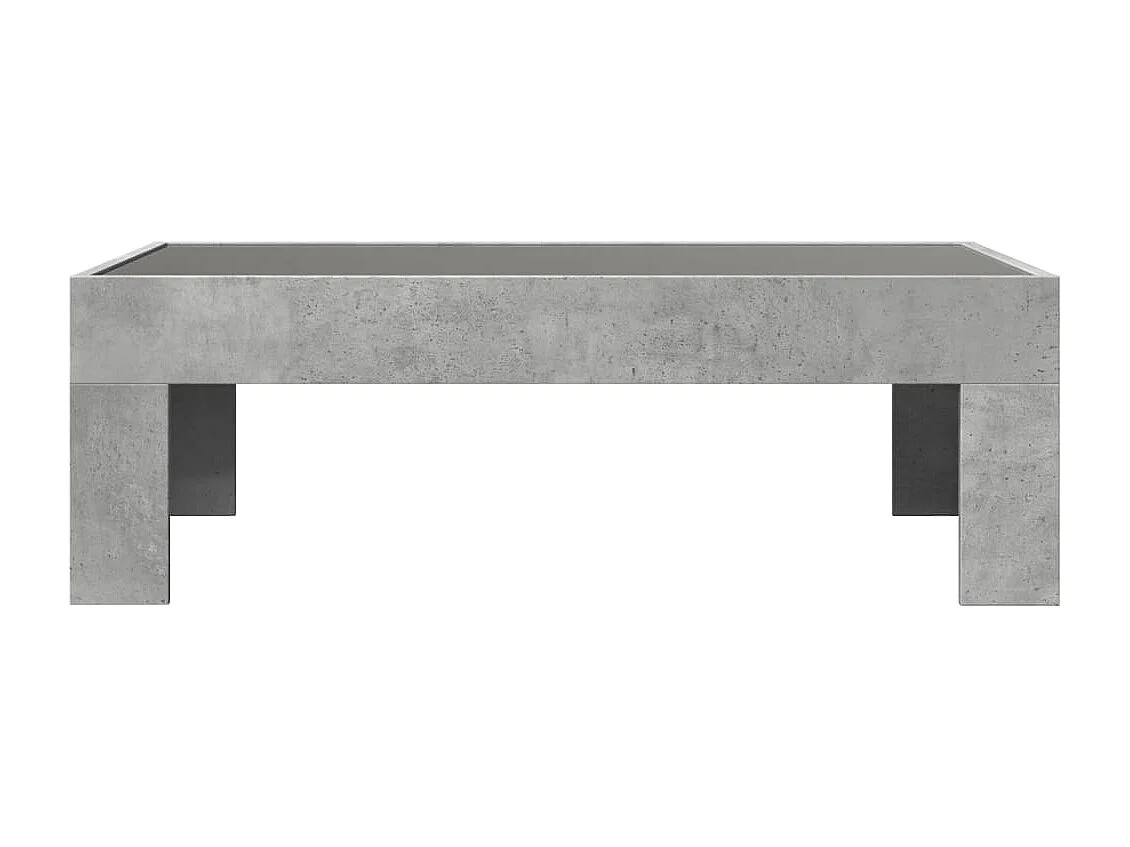 Couchtisch mit Infinity-LED | Beistelltische | Sofatisch Betongrau 90x50x30 cm SHL15197