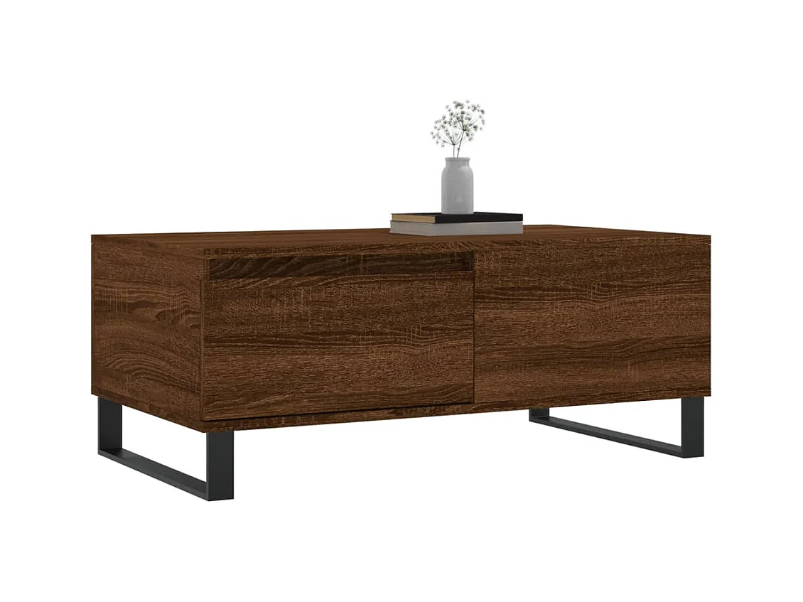 Table basse salon-Table d'appoint Chêne marron 90x50x36,5 cm Bois d'ingénierie SHL7883