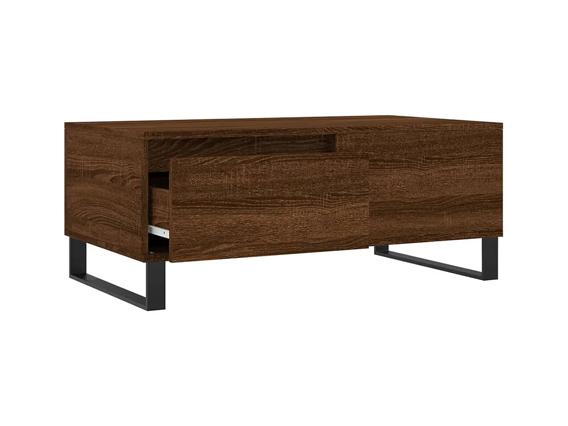 Table basse salon-Table d'appoint Chêne marron 90x50x36,5 cm Bois d'ingénierie SHL7883