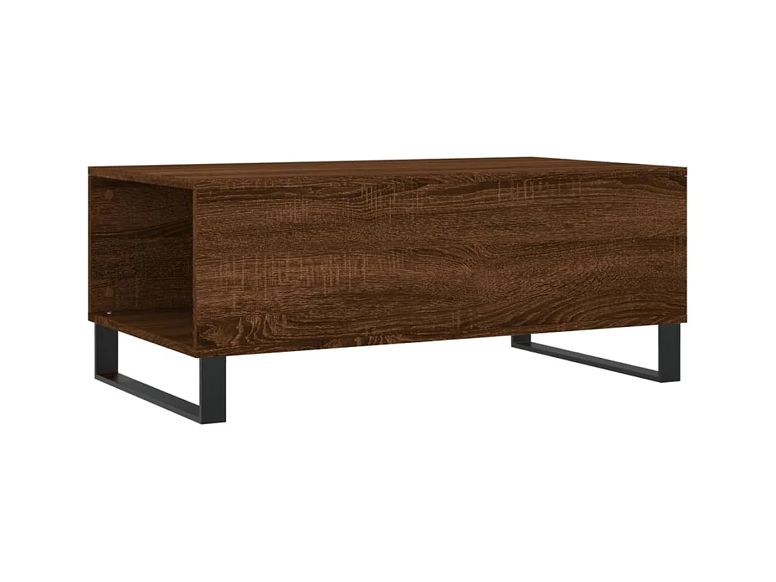 Table basse salon-Table d'appoint Chêne marron 90x50x36,5 cm Bois d'ingénierie SHL7883