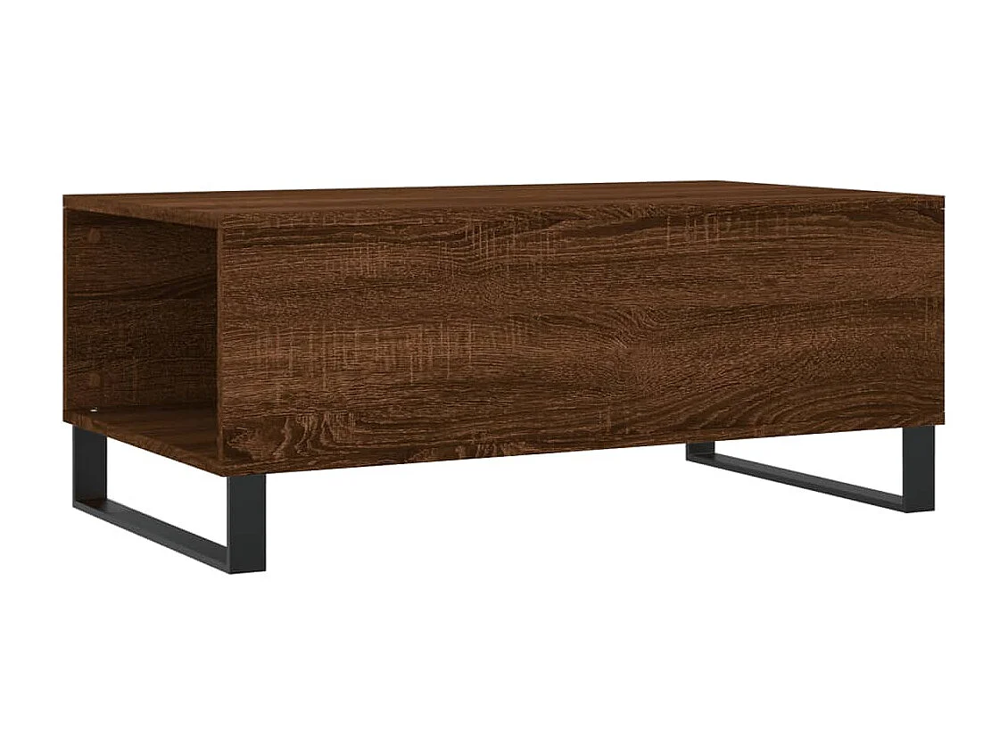 Mesa de centro | Mesa de apoio 90x50x36.5cm derivados madeira carvalho castanho