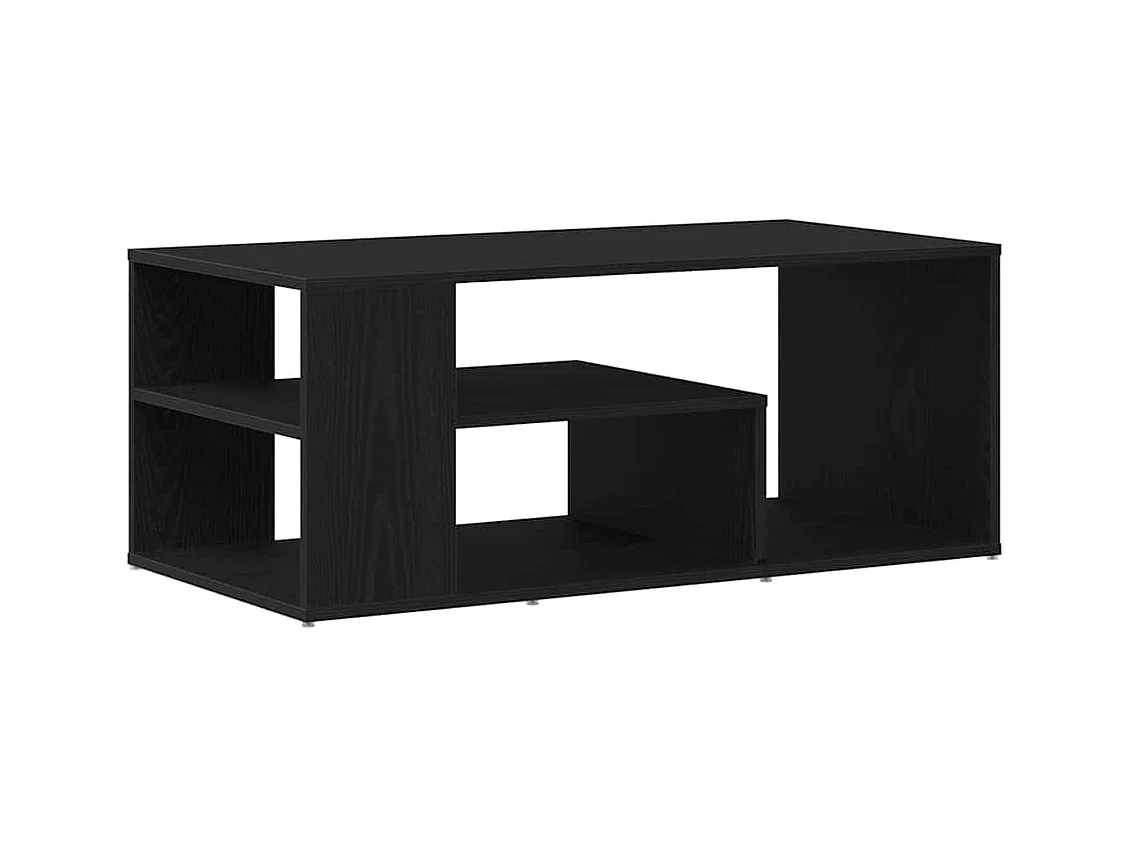 Table basse salon-Table d'appoint Noir Chêne 100x50x40 cm Bois d'ingénierie SHL57904