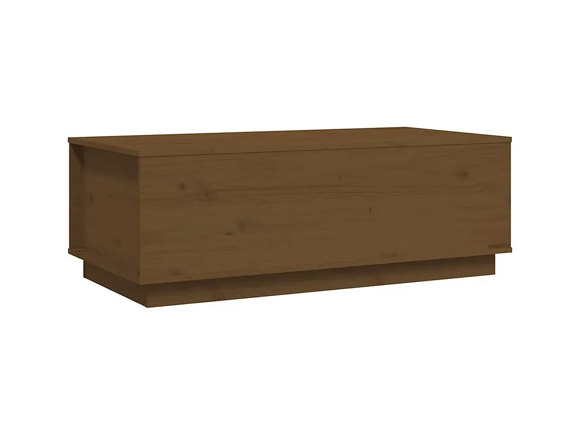 Table basse salon-Table d'appoint Marron miel 100x50x35 cm Bois massif de pin SHL54745