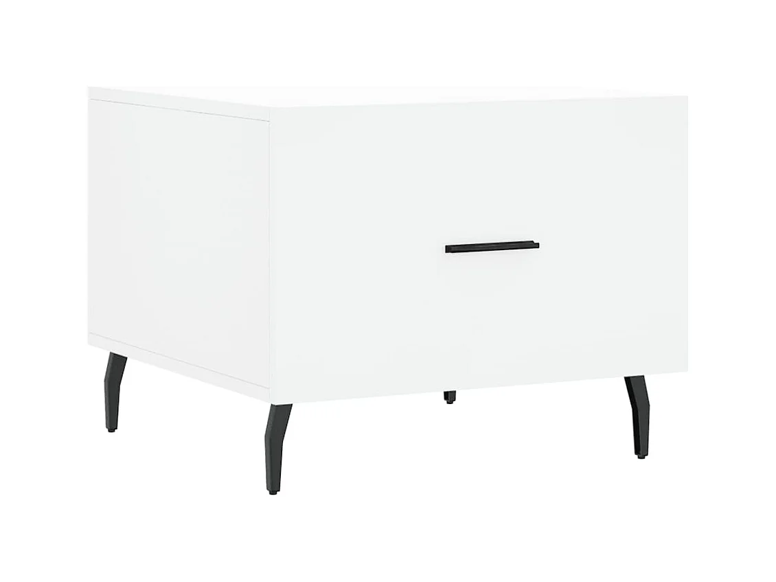 Conjunto de 2 Mesas de Centro | Mesa de apoio | Mesa de café 50x50x40 cm madeira processada branco