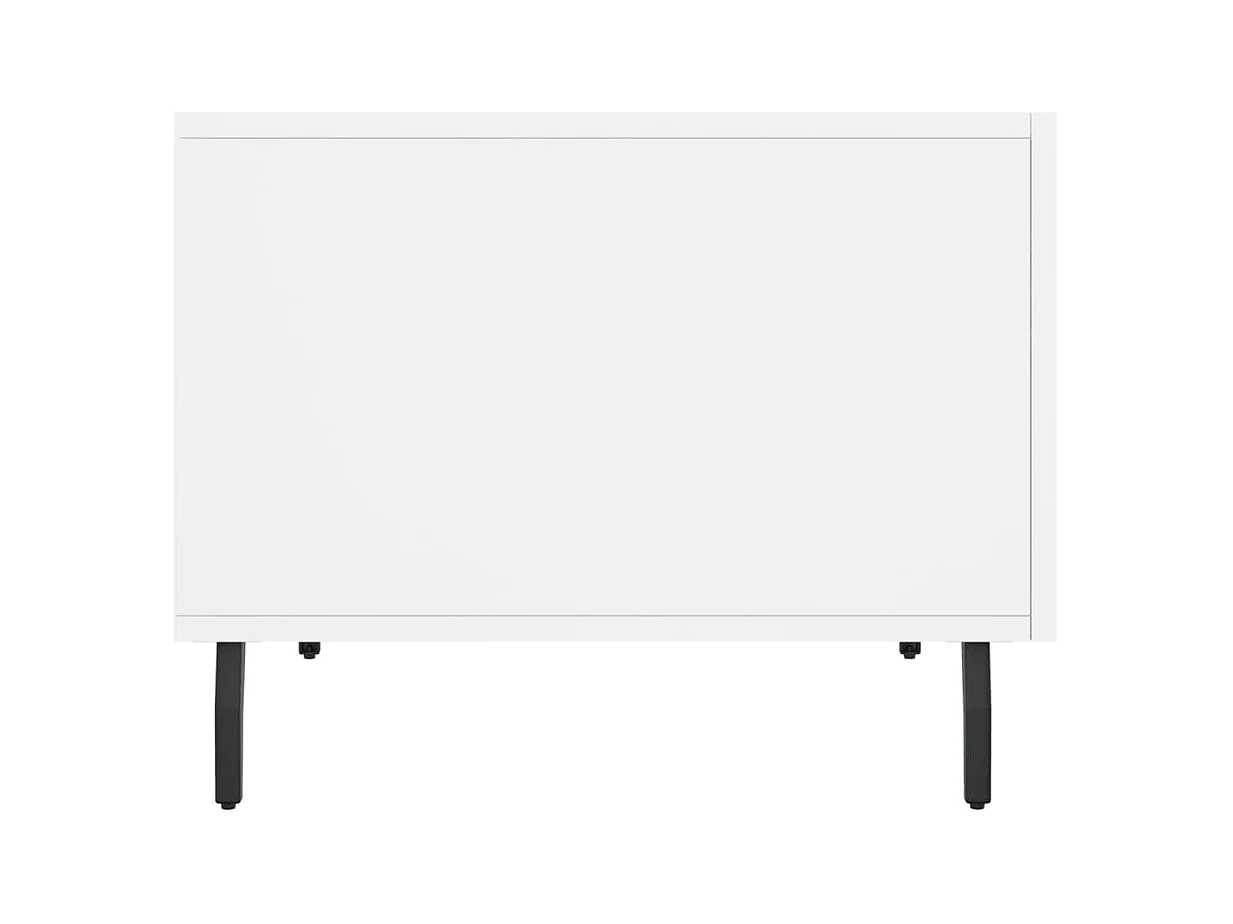 Conjunto de 2 Mesas de Centro | Mesa de apoio | Mesa de café 50x50x40 cm madeira processada branco