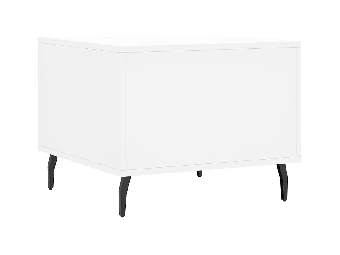 Conjunto de 2 Mesas de Centro | Mesa de apoio | Mesa de café 50x50x40 cm madeira processada branco