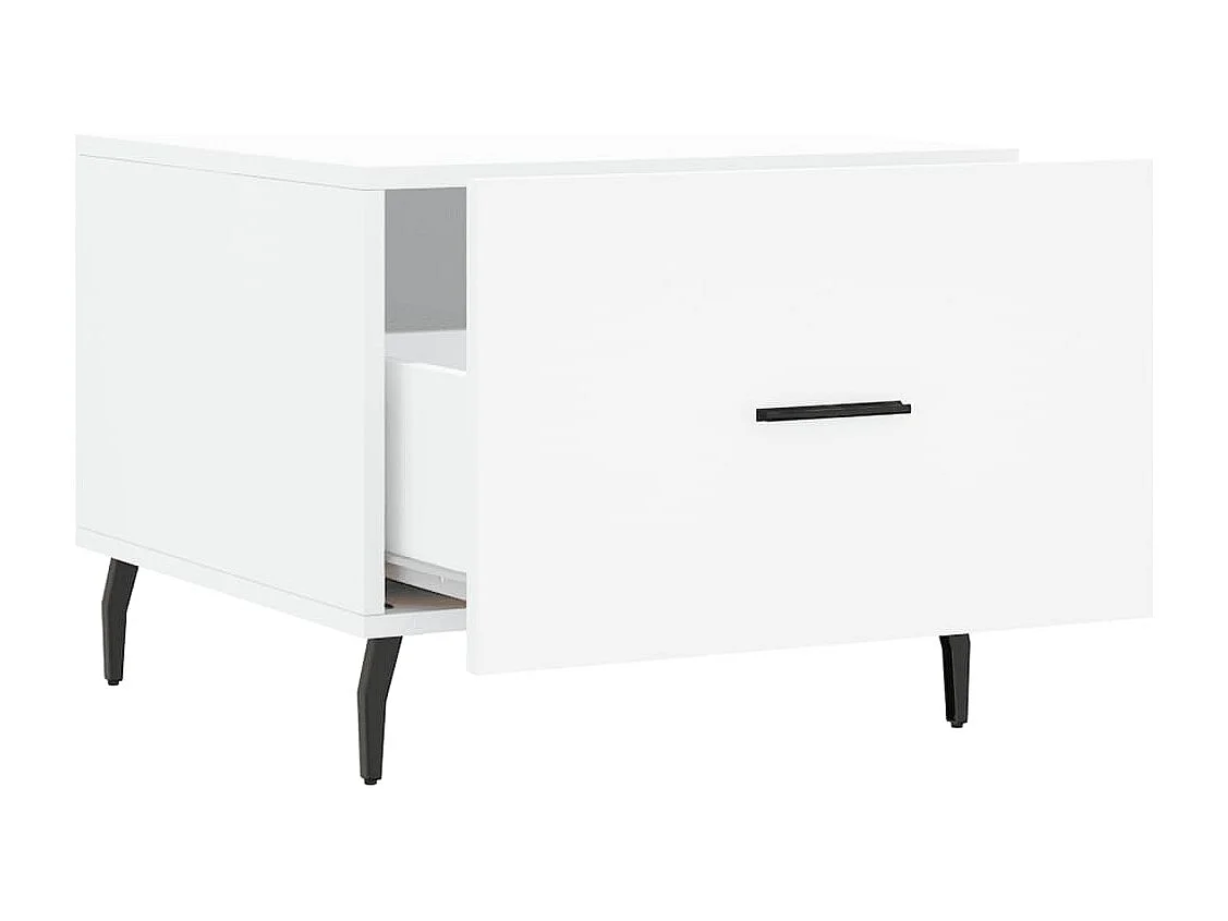 Lot de 2 Tables basses-Tables d'appoint blanc 50x50x40 cm bois d'ingénierie SHL44076