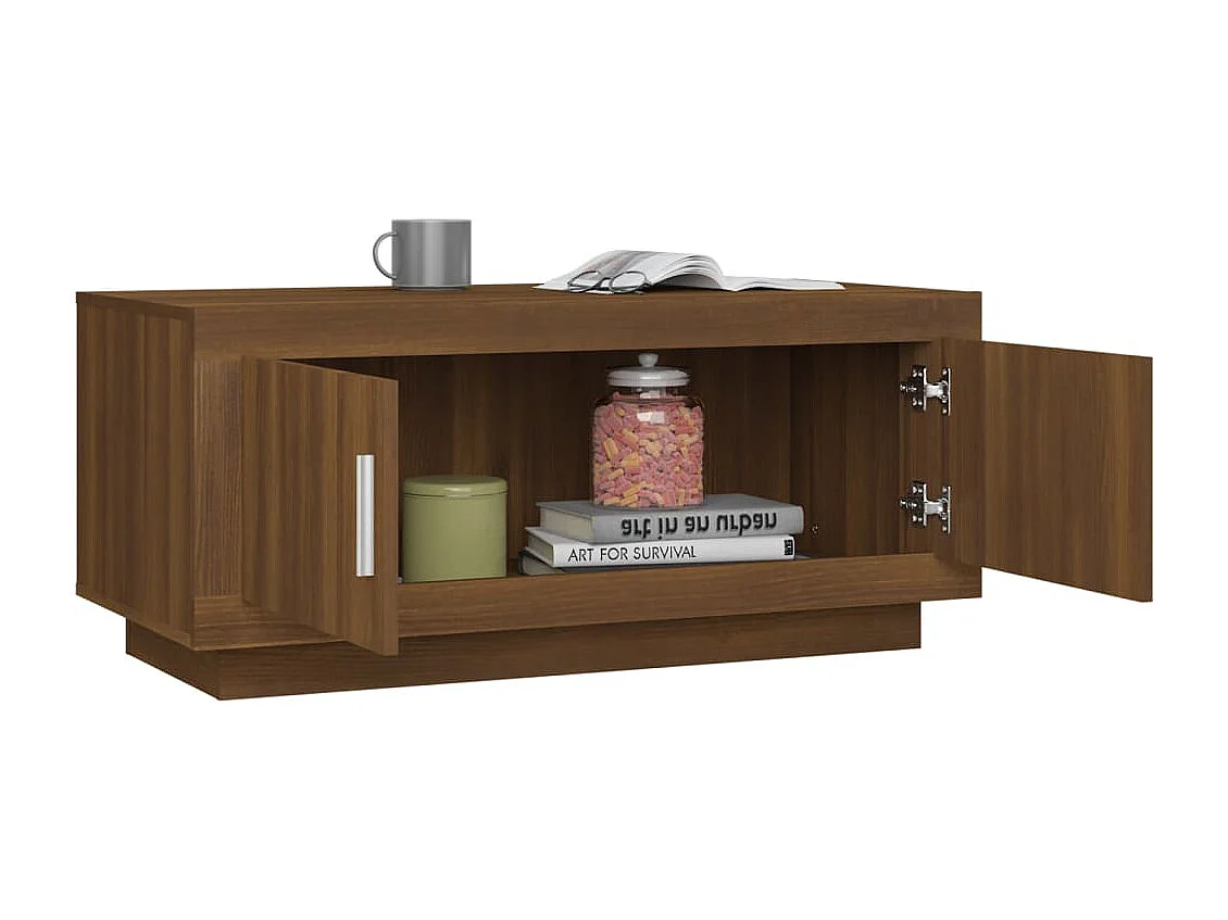 Couchtisch-Sofatisch-Beistelltische Braun Eichen-Optik 102x50x45 cm Holzwerkstoff SHL80974