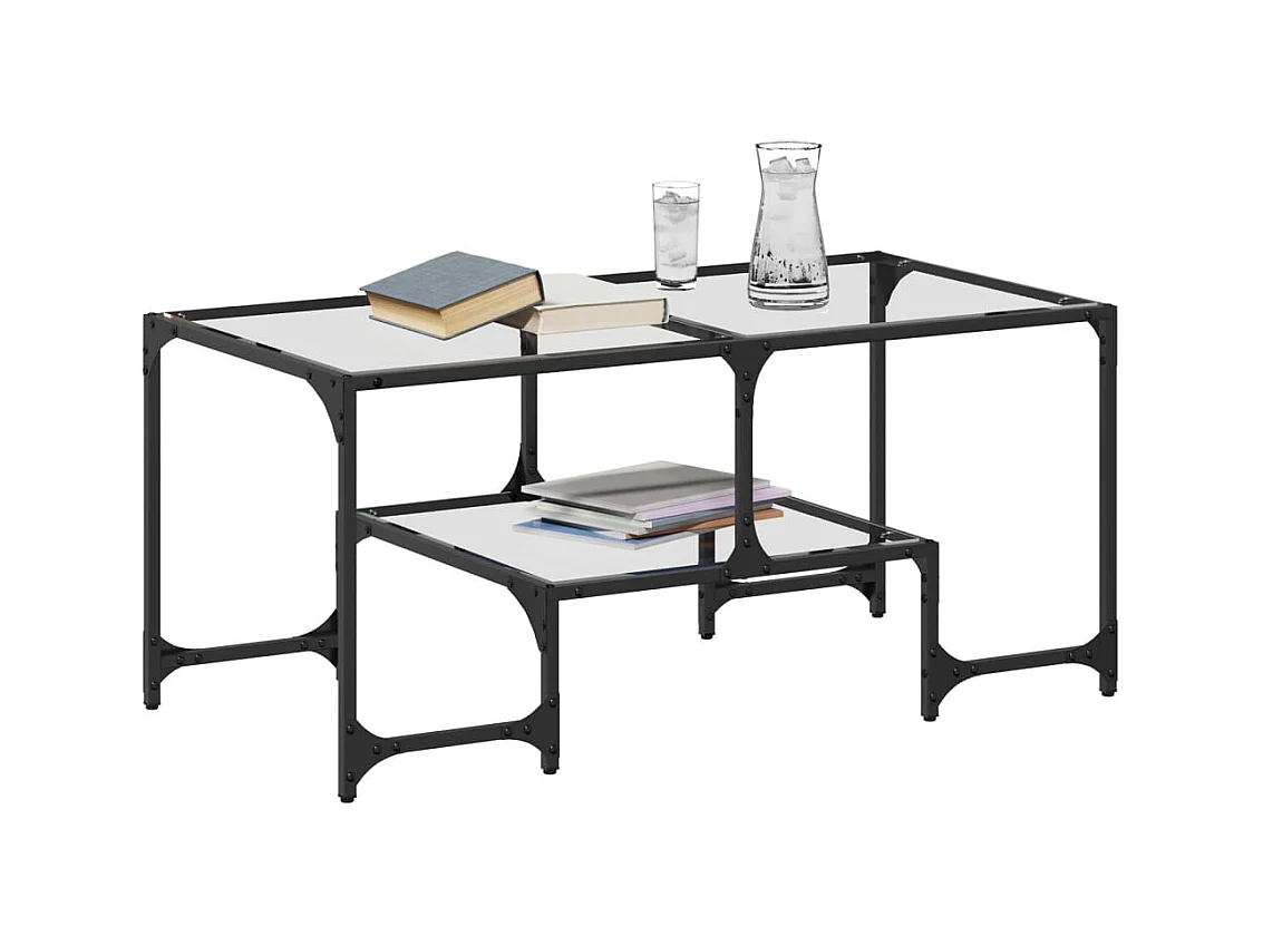 Mesa de centro-Mesa auxiliar madera contrachapada blanco 82x48x45 cm SHL4896