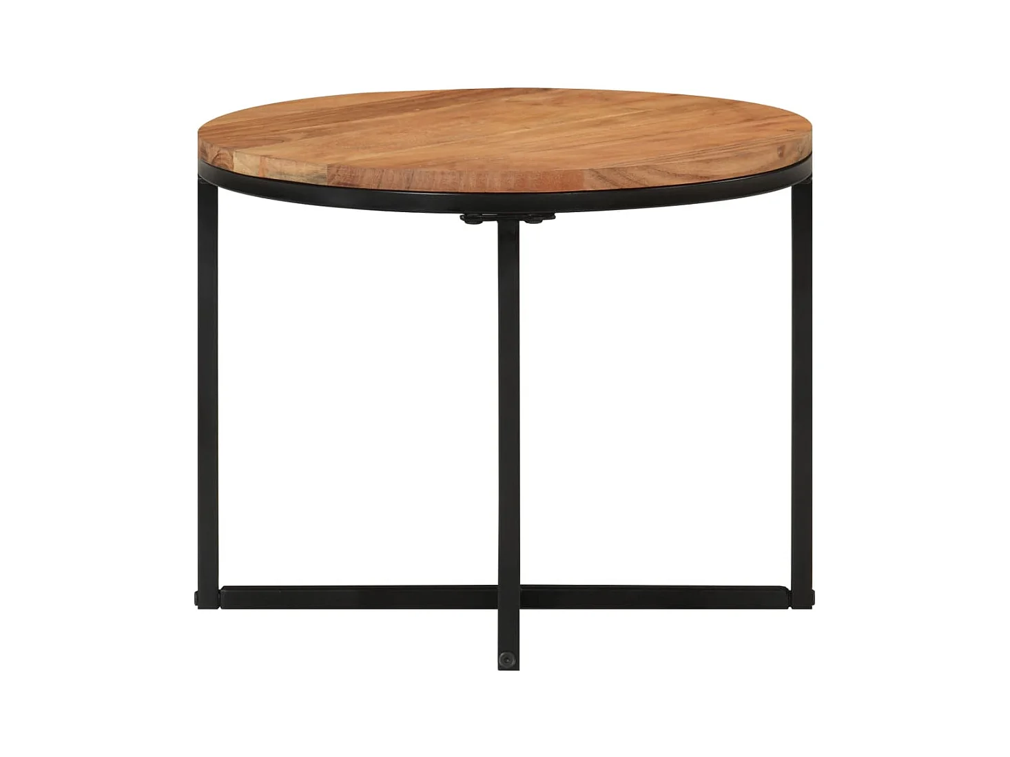 Table basse salon-Table d'appoint 45x45x35 cm bois massif acacia et fer SHL52744
