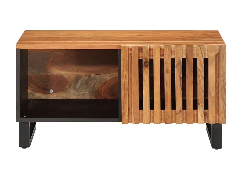 Mesa de centro | Mesa auxiliar con luces LED madera de ingeniería marrón roble SHL1697