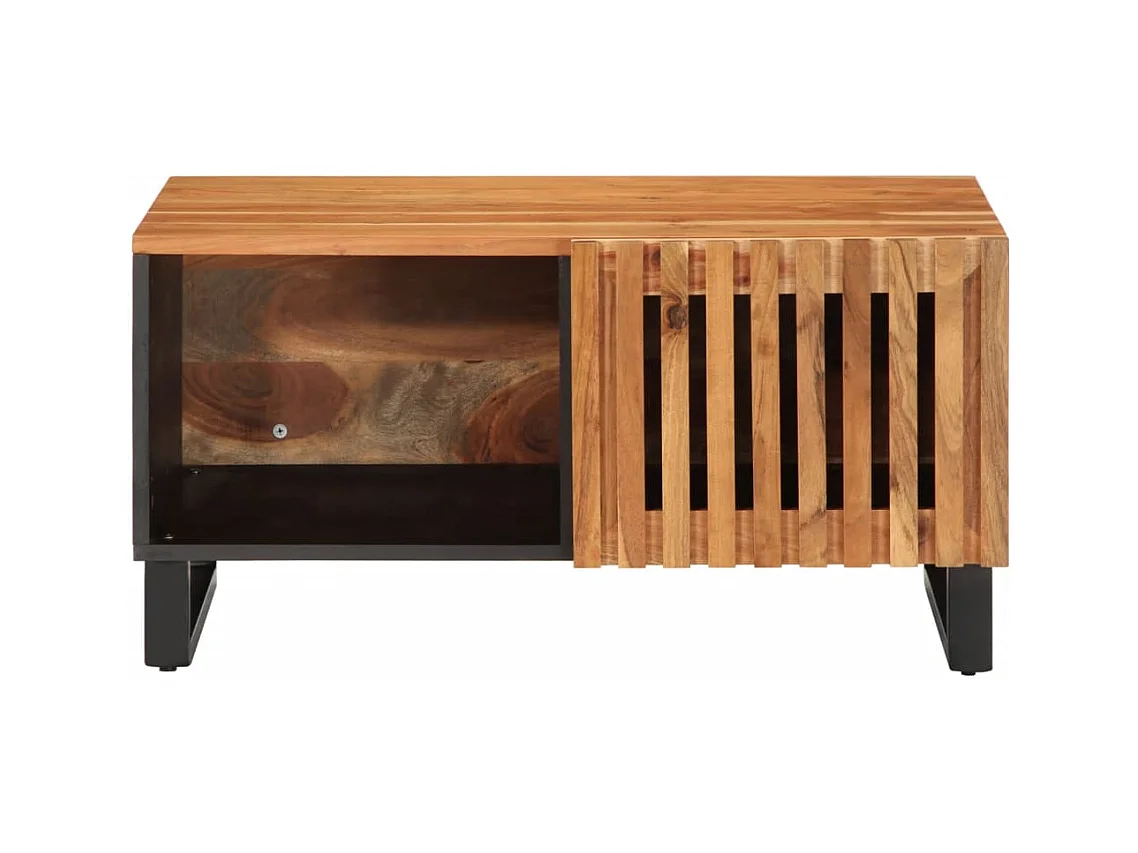 Table basse salon-Table d'appoint 80x51x40 cm bois massif d'acacia SHL23303