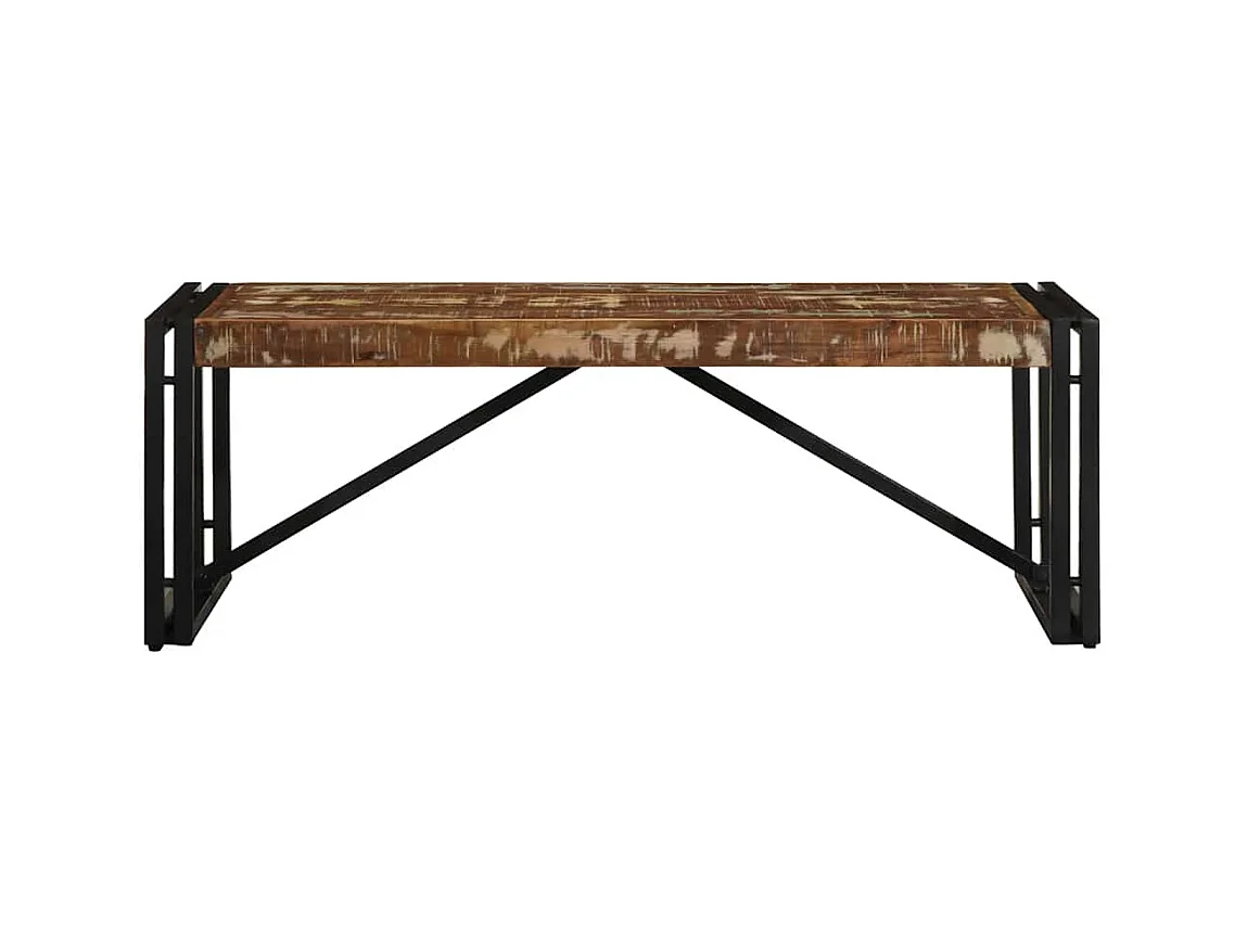 Table basse salon-Table d'appoint multicolore 100x50x35cm bois de récupération massif SHL68726