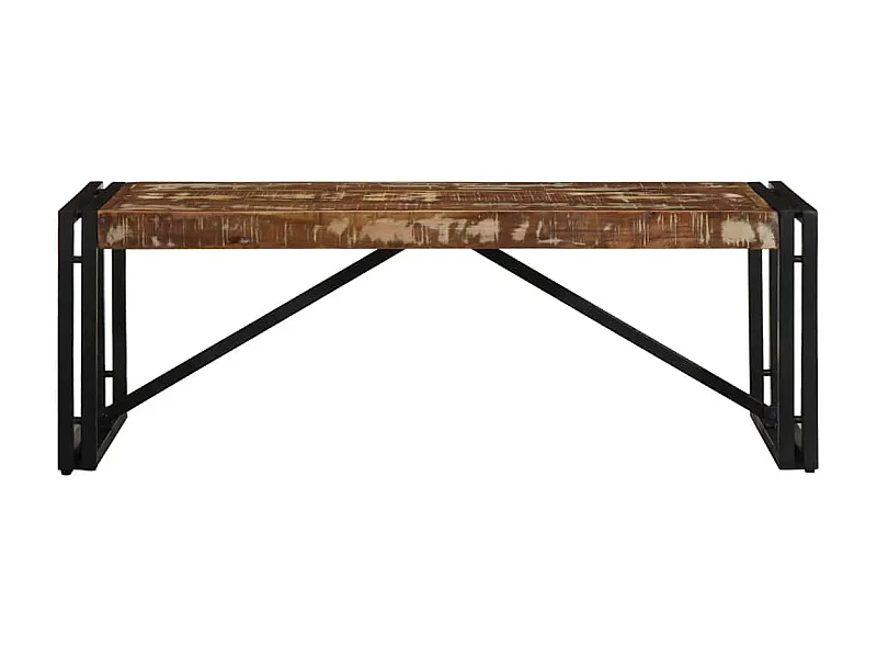 Table basse salon-Table d'appoint multicolore 100x50x35cm bois de récupération massif SHL68726
