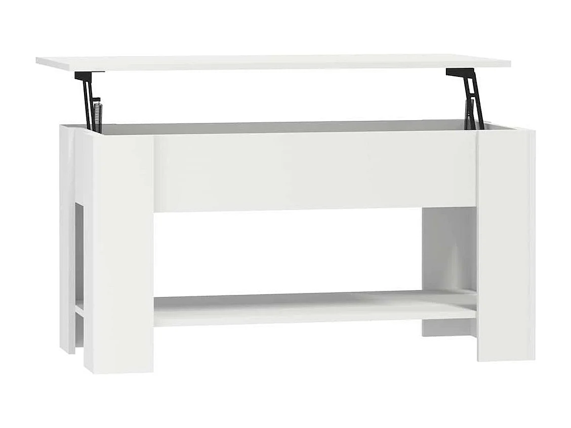 Table basse salon-Table d'appoint blanc 101x49x52 cm bois d'ingénierie SHL52350